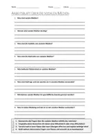 Vorschau - Arbeitsblätter - AB mit Fragen zum Thema "Soziale Medien" + Lösungsblatt + Mindmap + Infografik - Deckblatt