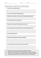 Vorschau - Arbeitsblätter - AB mit Fragen zum Thema "Steven Spielberg" + Lösungsblatt - Deckblatt