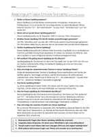 Vorschau - Arbeitsblätter - AB mit Fragen zum Thema "Steven Spielberg" + Lösungsblatt - Seite 1