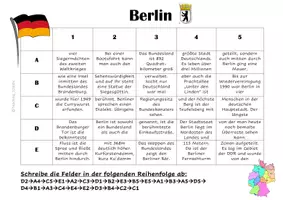 Vorschau - Arbeitsblätter - Tabellendiktate Bundesländer - Abschreibkartei - Seite 1