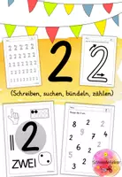 Vorschau - Arbeitsblätter - Zahlenheft, Ziffernschreibkurs, 2 - Seite 1