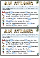 Vorschau - Aufgabenkarten - Kleckskartei / Klecksaufgaben "Am Strand" Sommer - DaZ / DaF / Deutsch - Seite 2