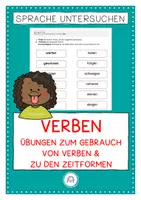 Vorschau - Arbeitsblätter - Verben. Lerneinheit. Lerntheke - Deckblatt