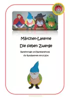 Vorschau - Mal- und Bastelvorlagen - Märchenlaterne Die sieben Zwerge (Vorlagen) - Deckblatt
