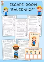 Vorschau - Stundenentwürfe - Escape Room Bauernhof, Mathematik - Deckblatt
