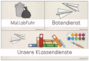 Vorschau - Bildkarten - Klassendienste in der Grundschule - Seite 3
