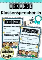 Vorschau - Anderer Materialtyp - Urkunde Klassensprecher:in - Deckblatt
