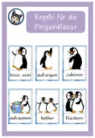 Vorschau - Poster - Regeln Klassenregeln Pinguinklasse #Klassentier - Deckblatt