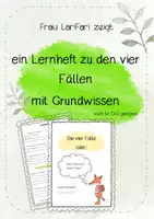 Vorschau - Arbeitsblätter - Lernheft und Escape–Room zu den vier Fällen des Nomens - Deckblatt