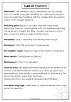 Vista previa - Unidades / Secuencias / Situaciones de Aprendizaje - 36 pages Weather mini pack: Activities and learning - página 1