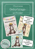 Vorschau - Bildkarten - Otterklasse - Geburtstagsschilder / Geburtstagsaufsteller - Deckblatt