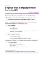 Aperçu - Fiches - Fiche Méthode - Maîtriser le temps de préparation - Page de couverture