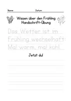 Vorschau - Arbeitsblätter - Handschriftübung Frühling - Seite 2