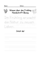 Vorschau - Arbeitsblätter - Handschriftübung Frühling - Seite 3