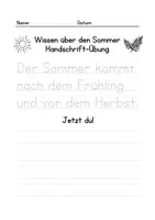 Vorschau - Arbeitsblätter - Handschriftübung Sommer - Seite 2