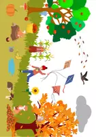Vorschau - Spiele - Lesespiel - Tafelbild im Herbst - Seite 1