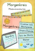 Vorschau - Arbeitsblätter - Morgenkreis: Moderationskarten + Tafelbilder & Arbeitsblätter (4 Varianten) - Deckblatt