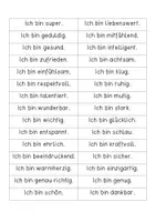 Vorschau - Arbeitsblätter - 30 Affirmationen (Streifen für ein Glücksglas) - Seite 1