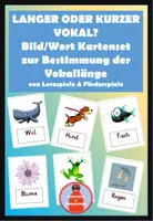 Vorschau - Arbeitsblätter - Materialpaket Vokallänge: Spiele, Karten & Arbeitsblätter - Deckblatt