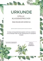 Vorschau - Anderer Materialtyp - Urkunde Klassensprecher*in + Stellvertreter*in - Seite 2
