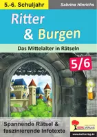 Vorschau - Arbeitsblätter - Ritter und Burgen Sekundarstufe – Mittelalter in Rätseln | Kreuzworträtsel, Ritterrüstung, Burg, Stände, Kreuzzüge, Wappen | Geschichte Klasse 5-6 Lösungen - Deckblatt