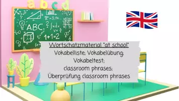 Vorschau - Arbeitsblätter - Wortschatz at school - Deckblatt