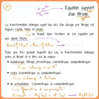 Aperçu - Equation support d'un titrage - Page de couverture