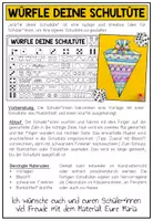 Vorschau - Mal- und Bastelvorlagen - Würfle deine Schultüte - Kunstprojekt - Seite 1