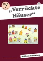 Vorschau - Mal- und Bastelvorlagen - Verrückte Häuser - Malanleitung - Deckblatt