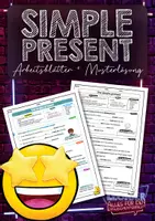 Vorschau - Arbeitsblätter - Simple present • ABs + Musterlösung - Deckblatt