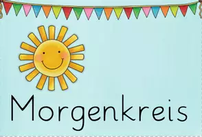 Vorschau - Arbeitsblätter - Morgenkreis: Moderationskarten + Tafelbilder & Arbeitsblätter (4 Varianten) - Seite 1