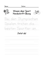 Vorschau - Arbeitsblätter - Handschriftübung Sport - Seite 2