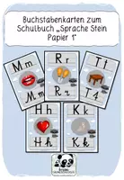 Vorschau - Poster - Buchstabenkarten (passend zu Sprache Stein Papier 1) - Seite 1