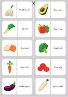 Vorschau - Bildkarten - Wort-Bild-Paare: Obst und Gemüse 🍎🥕 - Deckblatt