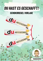 Vorschau - Anderer Materialtyp - Du hast es geschafft! - Geschenk Zeugnis Schüler Ferien - Deckblatt