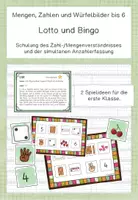Vorschau - Spiele - Mathespiele (Mengen bis 6) Lotto und Bingo - Deckblatt