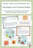 Vorschau - Spiele - Mathespiele (Mengen bis 6) Suchspiel und Pärchen finden - Deckblatt