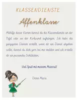 Vorschau - Poster - Klassendienste für die Affenklasse - Seite 1