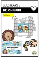 Vorschau - Präsentationen/Tafelbilder - Belohnungskarten Grundschule – Lochkarten Belohnungssystem – Punch Card - Igelklasse - Deckblatt