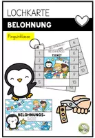 Vorschau - Präsentationen/Tafelbilder - Belohnungskarten - Belohnungssystem Grundschule - Lochkarte - Punch Cards - Pinguinklasse - Deckblatt