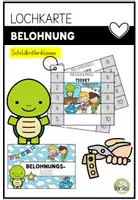 Vorschau - Präsentationen/Tafelbilder - Belohnungskarten - Belohnungssystem Grundschule - Lochkarte - Punch Cards - Schildkrötenklasse - Deckblatt