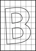 Vorschau - Mal- und Bastelvorlagen - Buchstaben Rasterbilder zum Ausmalen - Alphabet & Kunst - Seite 2