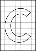 Vorschau - Mal- und Bastelvorlagen - Buchstaben Rasterbilder zum Ausmalen - Alphabet & Kunst - Seite 3
