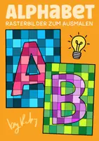 Vorschau - Mal- und Bastelvorlagen - Buchstaben Rasterbilder zum Ausmalen - Alphabet & Kunst - Deckblatt