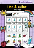Vorschau - Arbeitsblätter - Lire et coller - Printemps (français) - Deckblatt