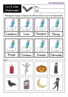 Vorschau - Arbeitsblätter - Lire et coller - Halloween (français) - Seite 2
