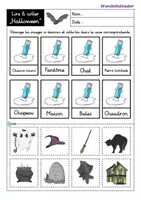 Vorschau - Arbeitsblätter - Lire et coller - Halloween (français) - Seite 1