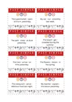 Vorschau - Aufgabenkarten - Past Simple (Regular Verbs) - Task Cards - Seite 1