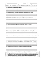 Vorschau - Arbeitsblätter - AB mit Fragen zum Thema "Tischlerinnen und Tischler" + Lösungsblatt + Mindmap + Infografik - Deckblatt