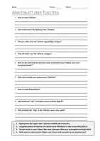 Vorschau - Arbeitsblätter - AB mit Fragen zum Thema "Toilette" + Lösungsblatt + Infografik - Deckblatt